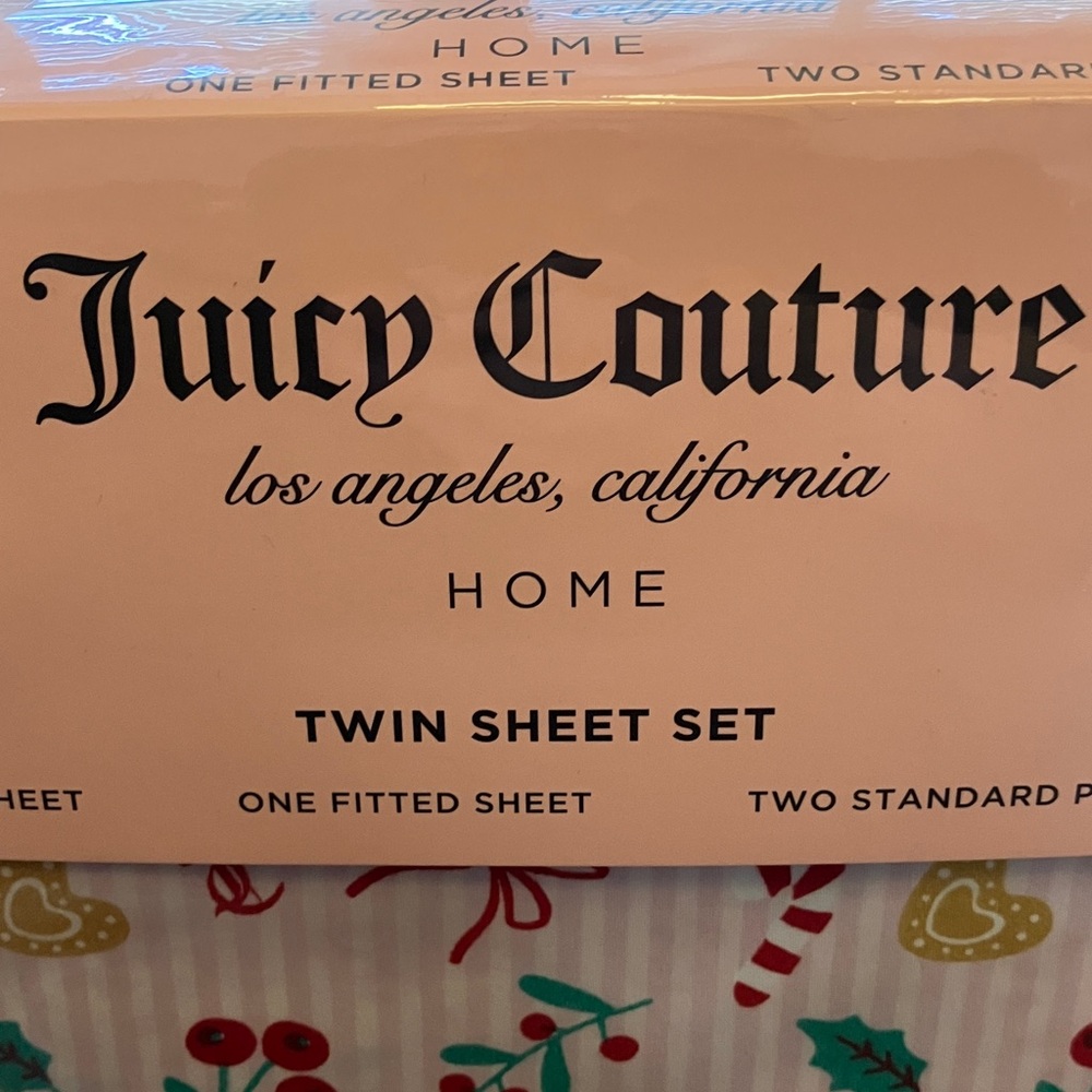 🎀Juicy Couture logo twin sheet set NWT NIP - Picture 5 of 7